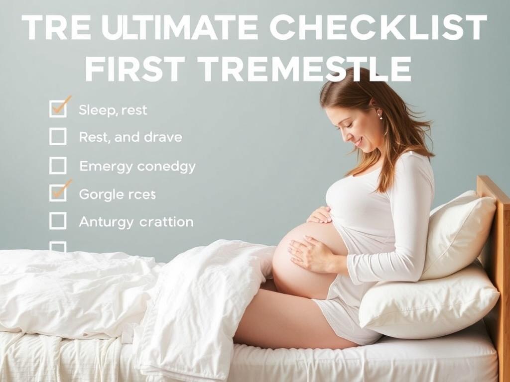     The Ultimate Pregnancy Checklist: First Trimester. Sleep, rest, and energy conservation