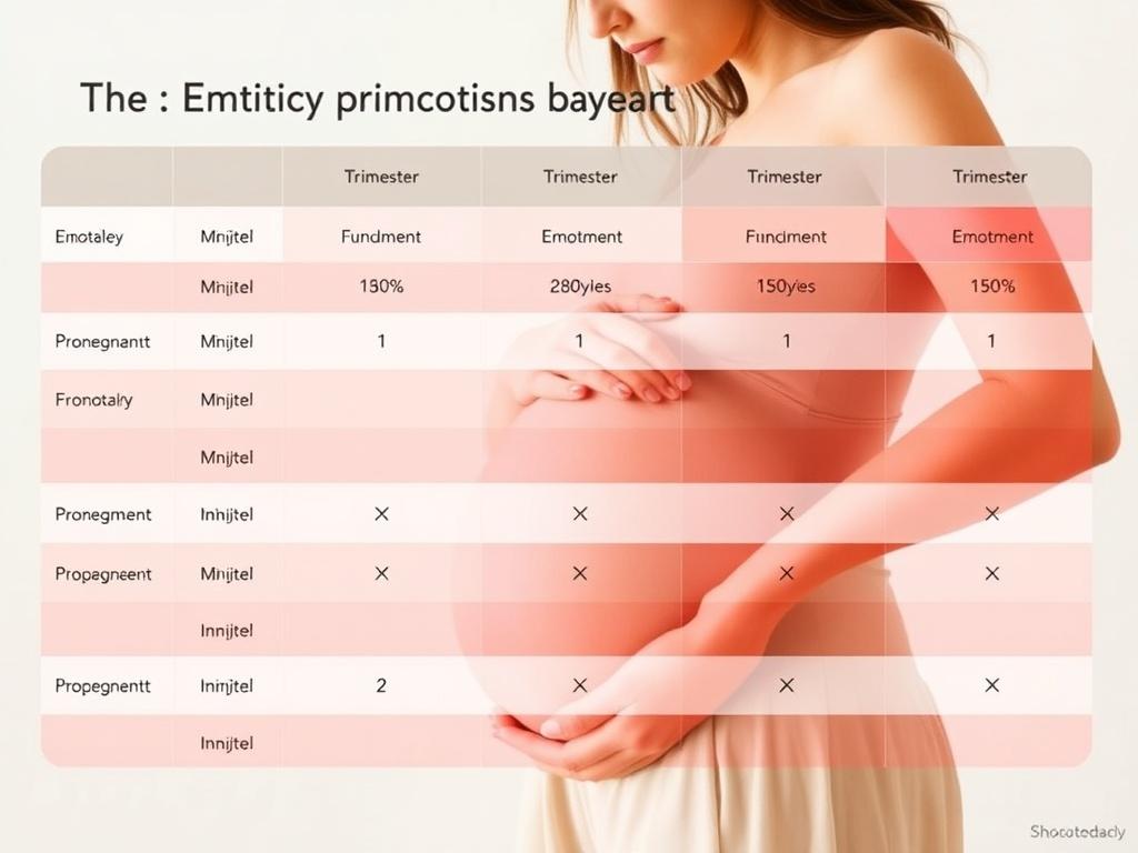 Die Psyche in der Schwangerschaft: Gefühlsachterbahn. Tabelle: Emotionale Merkmale je Trimester