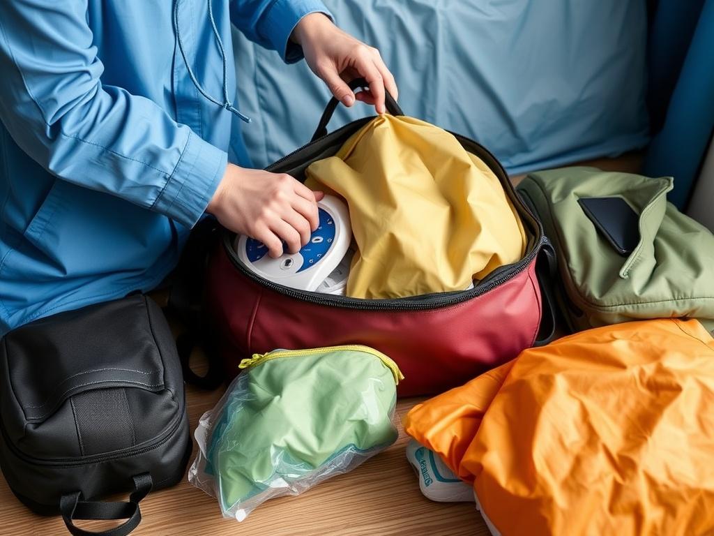 Die Tasche für das Krankenhaus packen. Die Tasche für den Partner