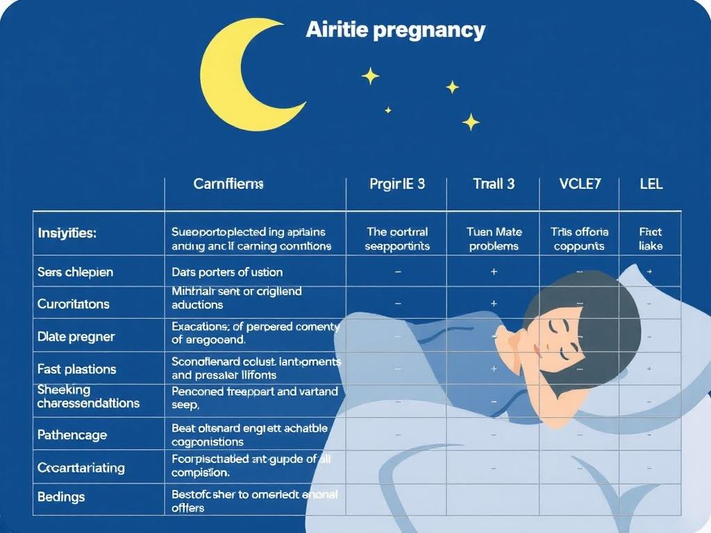 Schlafprobleme in der Schwangerschaft. Tabelle: Praktische Maßnahmen nach Beschwerdebild