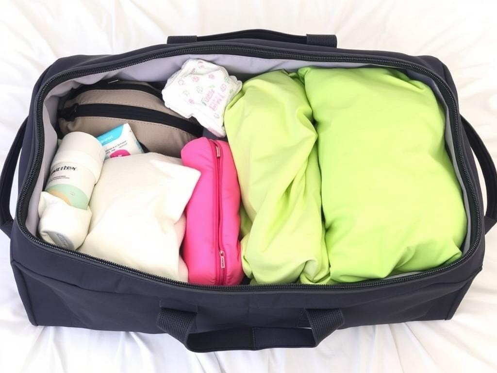     La préparation de la valise pour la maternité. Tableau récapitulatif : checklist condensée