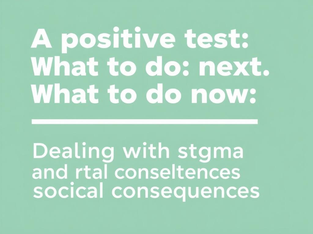 Ein positiver Test: Was nun zu tun ist. Umgang mit Stigma und sozialen Folgen