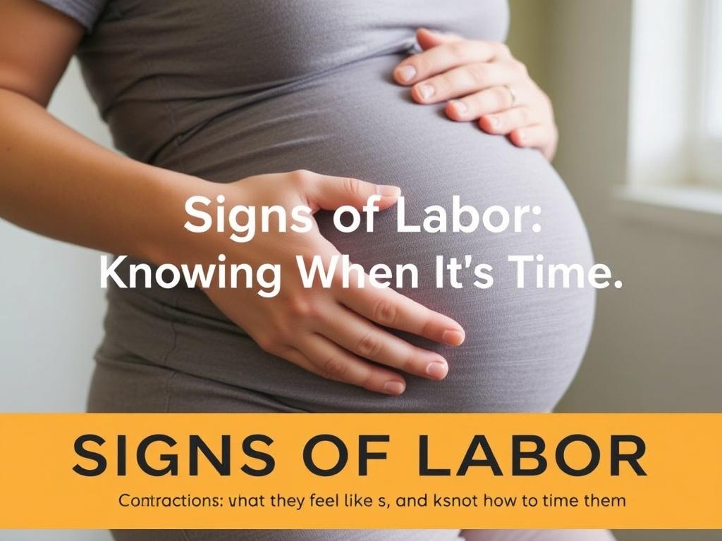     Signs of Labor: Knowing When It's Time. Contractions: what they feel like and how to time them