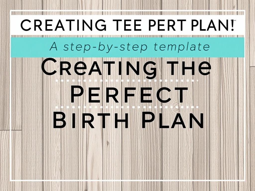     Creating the Perfect Birth Plan: A Step-by-Step Template. Step-by-step: how to build your birth plan